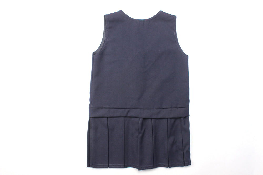 PINAFORE DRESS TWO BUTTON ZIP